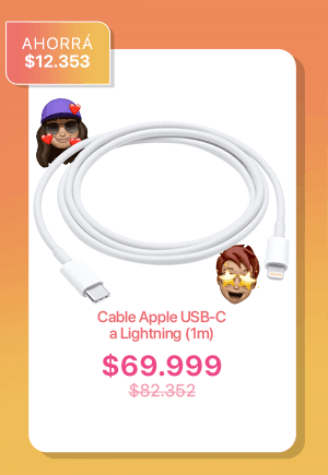 Cable Apple USB-C a Lightning (1m)